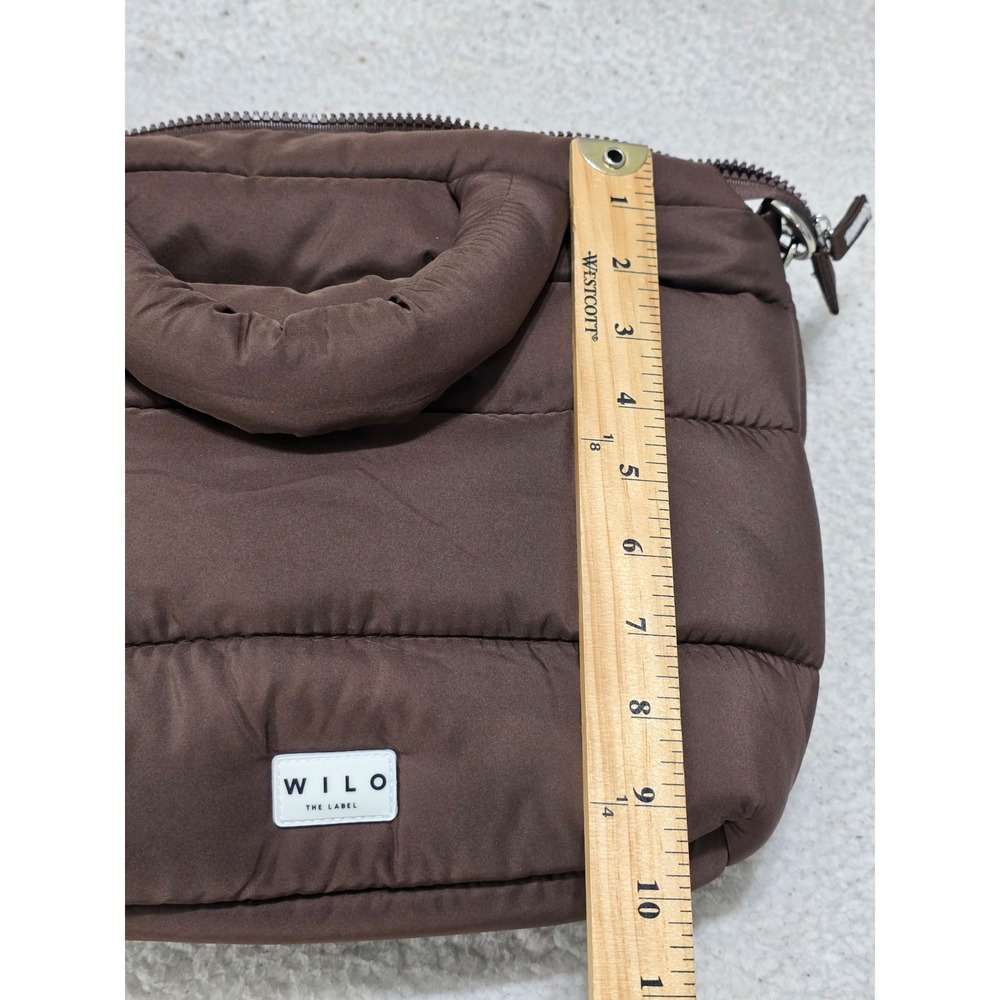 Wilo The Label Mini Two Strap‎ Puffer Tote Bag Espresso Brown Crossbody ESPMINI - Picture 4 of 13
